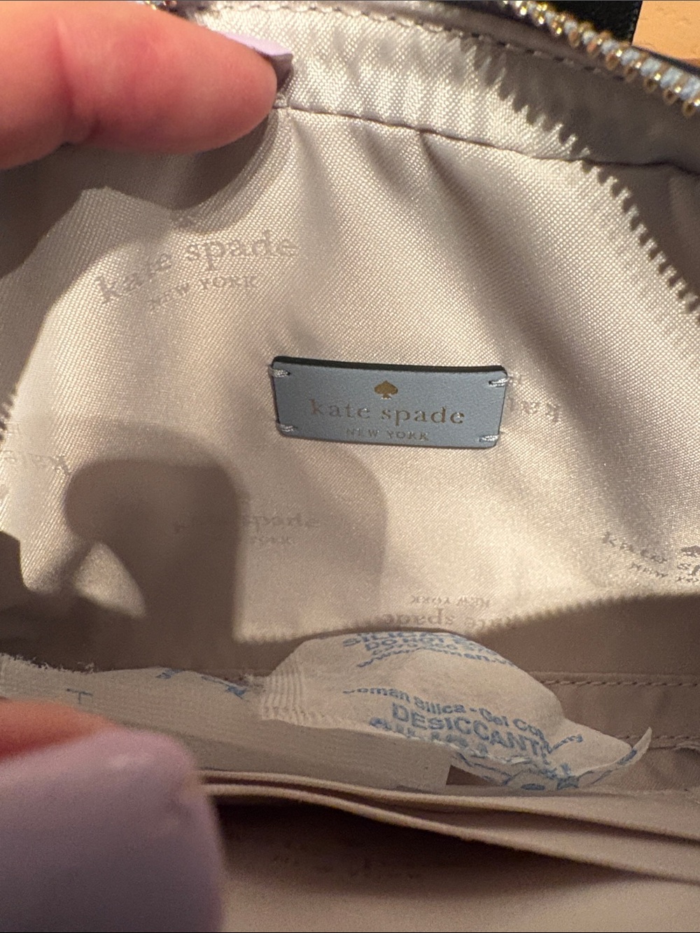 kate spade NWT Stacie Dual Zip Saffiano Leather in Muted Blue MSRP $279 - Picture 9 of 11